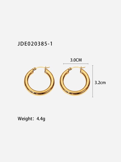 J&D Stainless steel Round Trend Hoop Earring 3