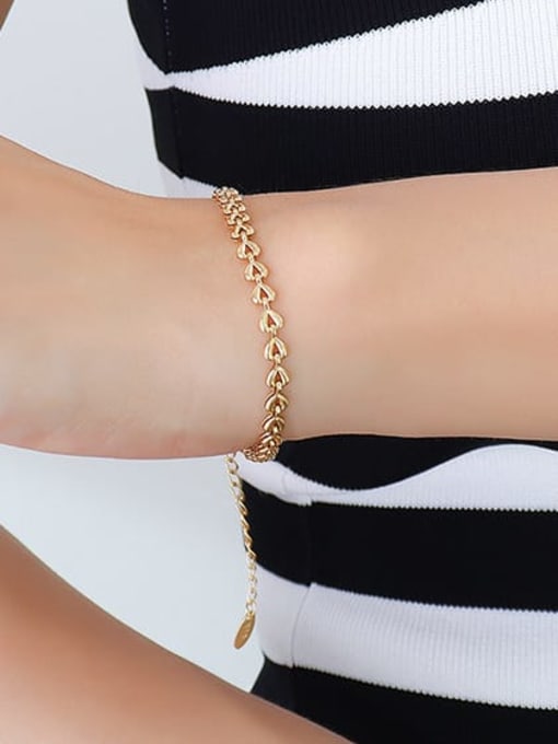 E292 gold bracelet 15 +5cm Titanium Steel Vintage Irregular   Bracelet and Necklace Set