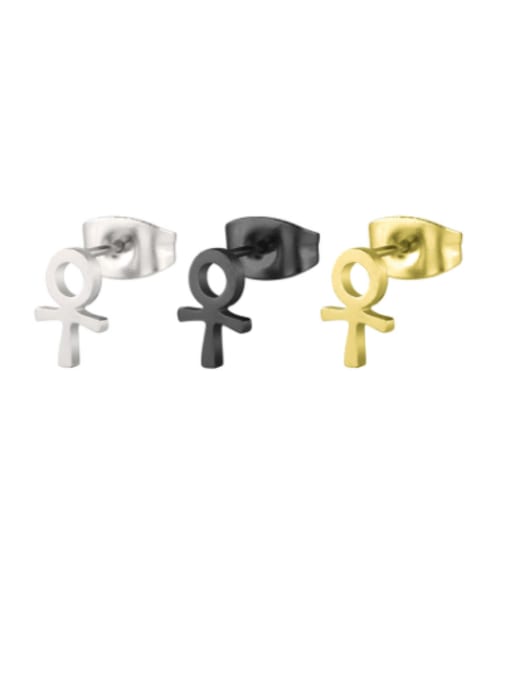 BELII Stainless steel Cross Minimalist Single Earring(Single-Only One) 0