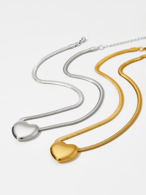 Clioro Stainless steel Heart Minimalist Necklace 0