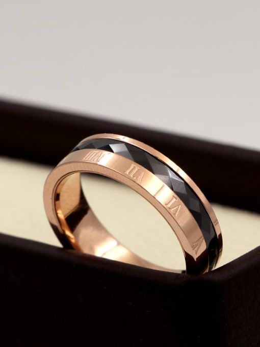 K.Love Titanium Number Minimalist Band Ring 1