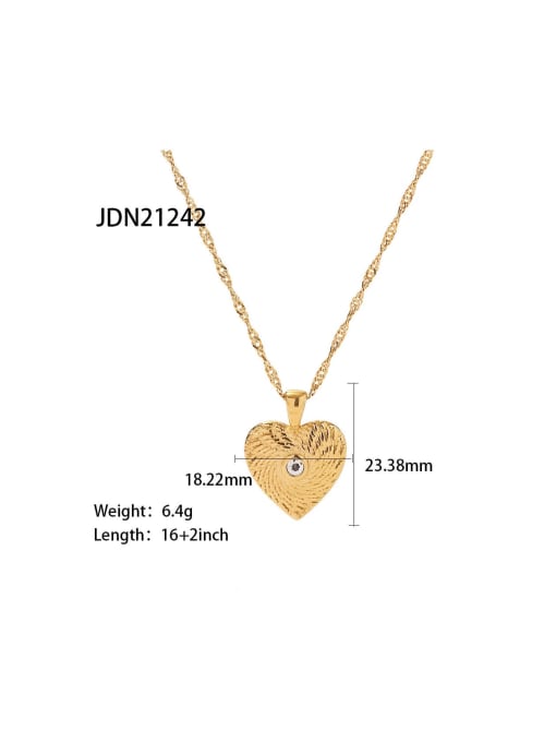 J&D Stainless steel Heart Trend Necklace 2