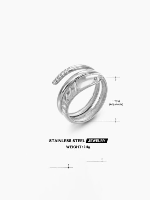 J$L  Steel Jewelry Stainless steel Snake Hip Hop Stackable Ring 3