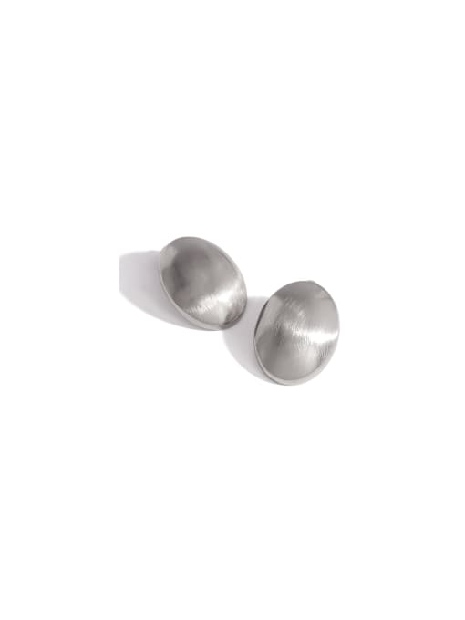 YAYACH Titanium Steel Oval Trend Stud Earring 0