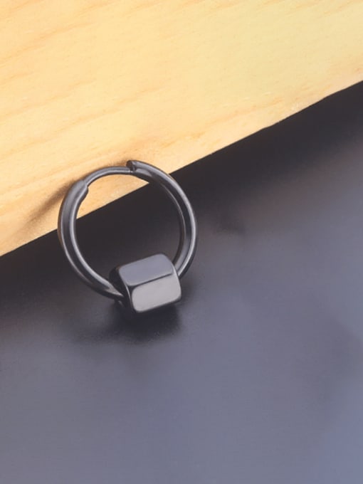 BELII Titanium Steel Geometric Minimalist Huggie Earring  ( single Only One ) 2