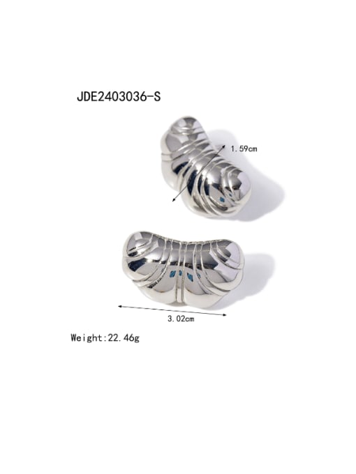JDE2403036 Steel Stainless steel Irregular Hip Hop Stud Earring