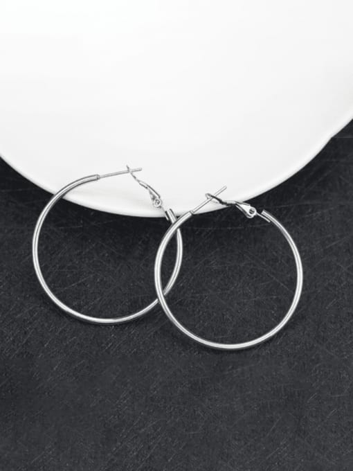 BELII Stainless steel Round Minimalist Hoop Earring 2