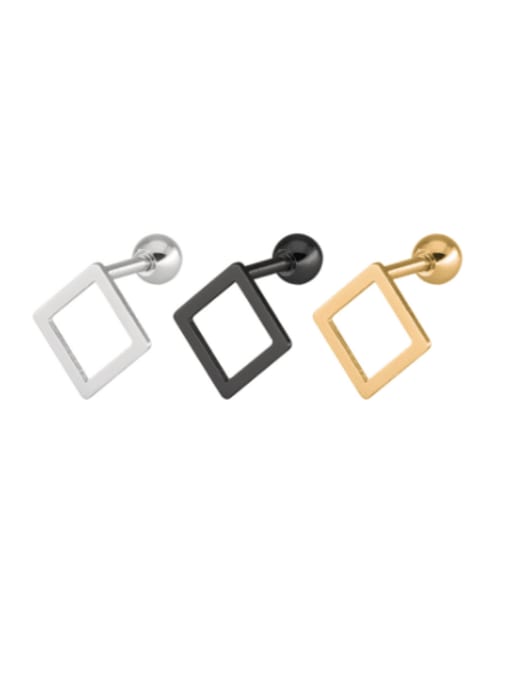 BELII Titanium Steel Square Minimalist Single Earring(Single-Only One) 1