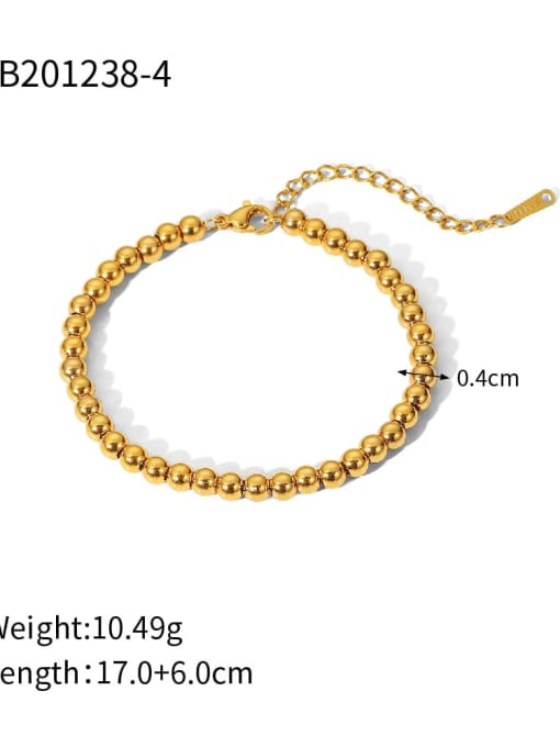JDB201238 4 Stainless steel Geometric Beaded Bracelet