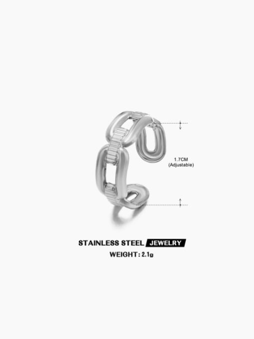 Steel Ring Stainless steel Geometric Vintage Band Ring