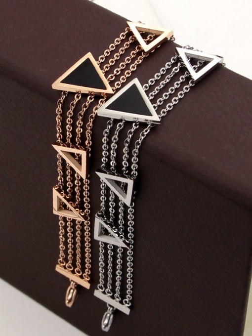 K.Love Titanium Triangle Dainty Bracelet 0