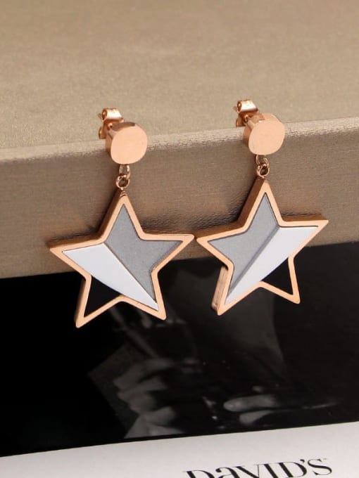 K.Love Titanium Star Dainty Stud Earring