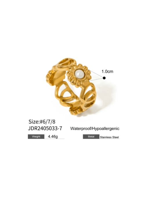 J&D Stainless steel Geometric Hip Hop Band Ring 3
