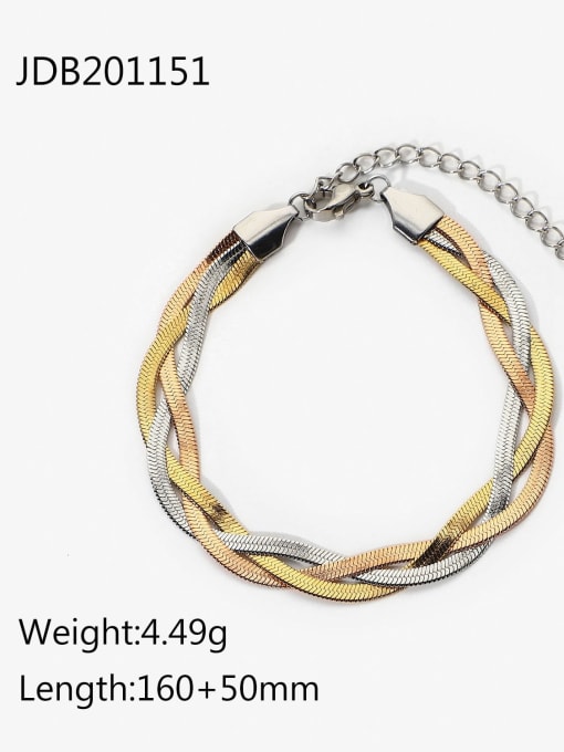JDB201151 Stainless steel Geometric Minimalist Link Bracelet