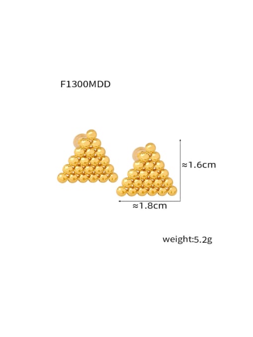 F1300 Gold Earrings Titanium Steel Geometric Minimalist Stud Earring