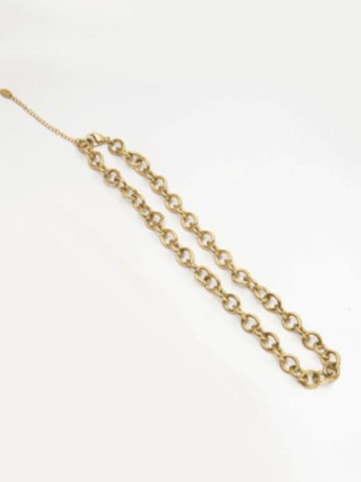 YAYACH Brass Vintage Holllow Geometric Chain  Necklace 1