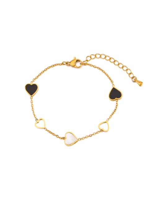 J$L  Steel Jewelry Stainless steel Shell Heart Minimalist Bracelet 0