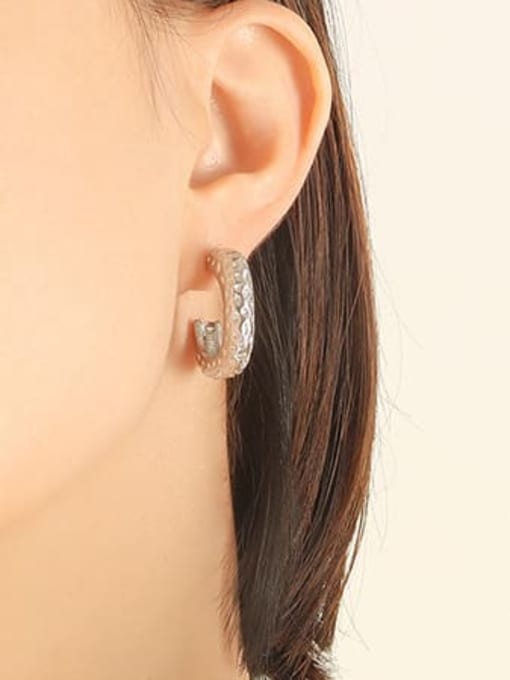 F110 Steel Earrings Titanium Steel Geometric Vintage Stud Earring
