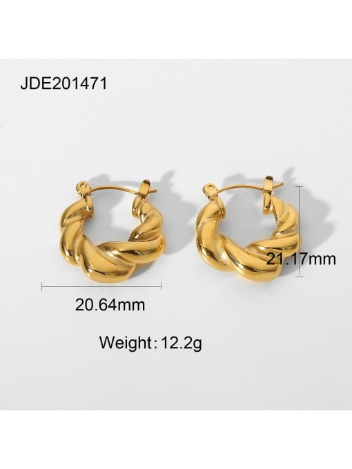 J&D Stainless steel Geometric Trend Hoop Earring 2