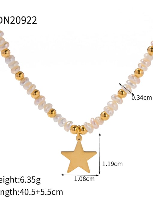 JDN20922 Stainless steel Imitation Pearl Dainty Star Earring Bracelet and Necklace Set