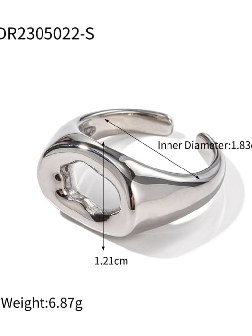 JDR2305022 S Stainless steel Geometric Trend Band Ring