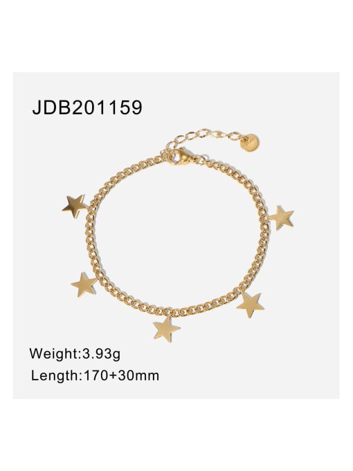 J&D Stainless steel Star Dainty Link Bracelet 4
