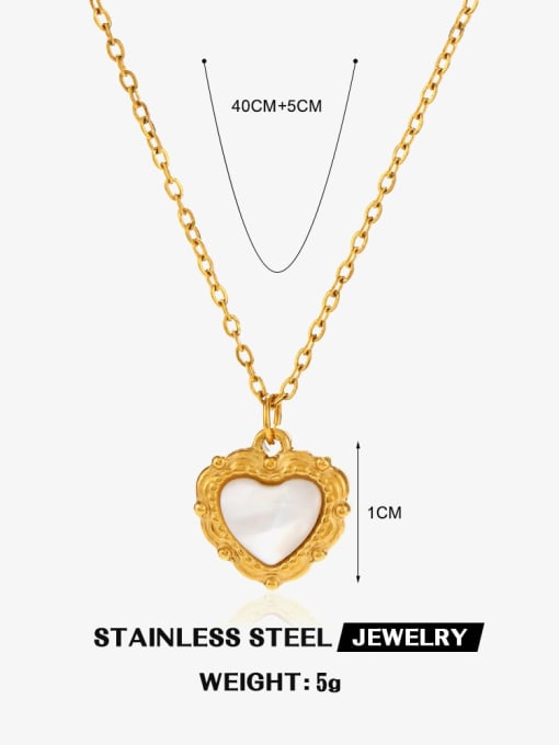 Style 3 Stainless steel Shell Heart Minimalist Necklace