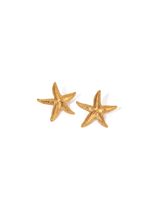 J&D Stainless steel Pentagram Trend Stud Earring 0