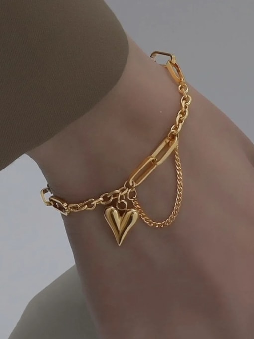 T69 Love Tassel Bracelet Gold Titanium Steel Tassel Trend Necklace