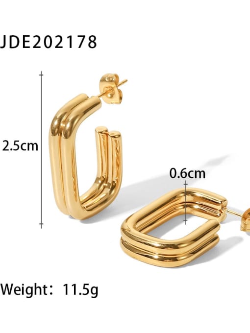 JDE202178 Stainless steel Geometric Trend Stud Earring