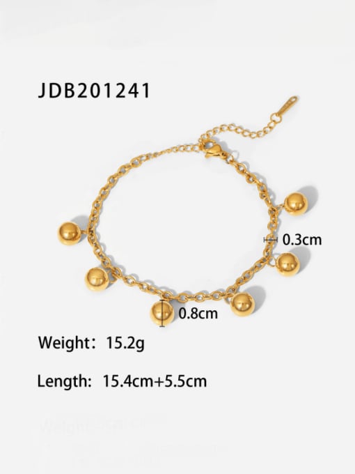 J&D Stainless steel Bead Round Vintage Beaded Bracelet 2