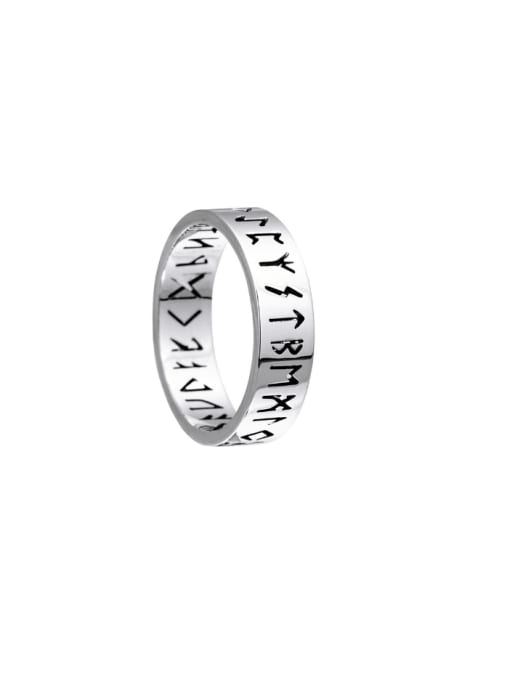 steel Titanium Steel Hollow  Letter Hip Hop Band Ring