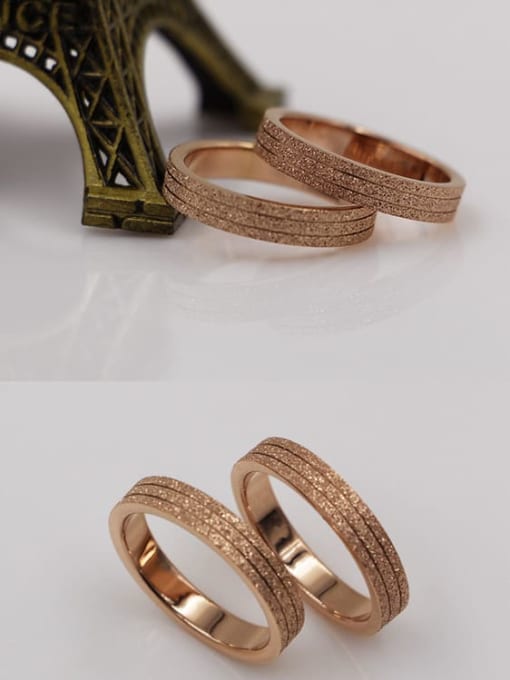 K.Love Titanium Grinding yarn Geometric Minimalist Band Ring 1
