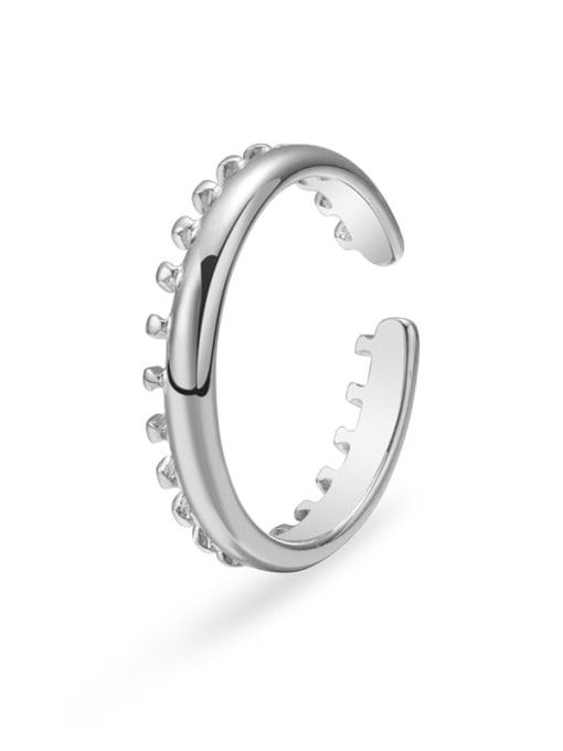 Silver Stainless steel Minimalist Band Ring
