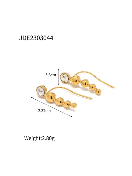 J&D Stainless steel Cubic Zirconia Geometric Dainty Stud Earring 2