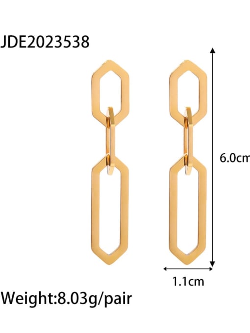 JDE2023538 Stainless steel Geometric Minimalist Drop Earring