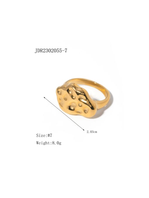 JDR2302055 US 6 Stainless steel Irregular Hip Hop Band Ring