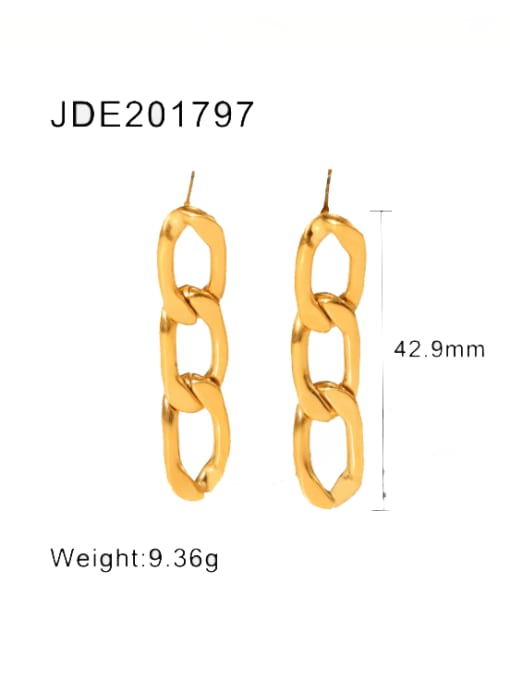 J&D Stainless steel Geometric Vintage Drop Earring 3