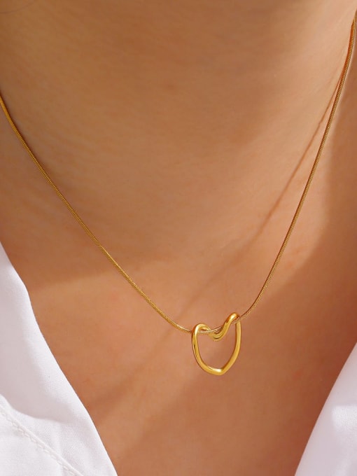 J$L  Steel Jewelry Stainless steel Heart Minimalist Necklace 1