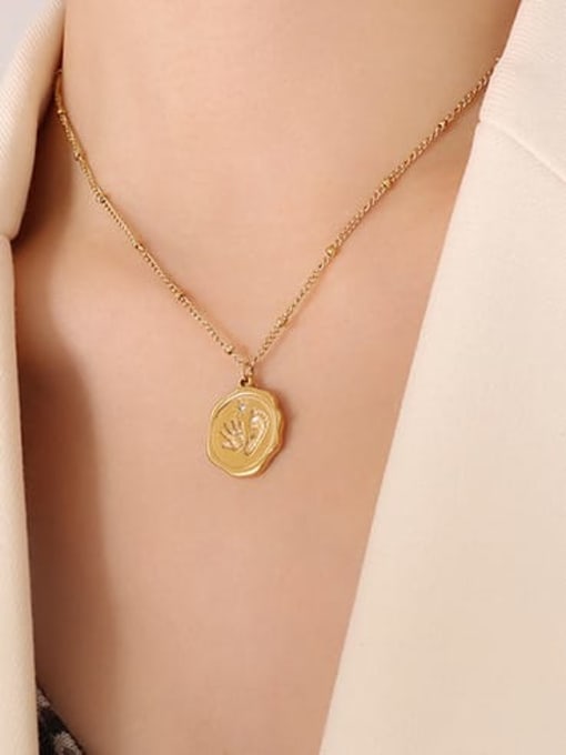 P269 gold necklace 40 +5cm Titanium Steel Geometric Minimalist Necklace