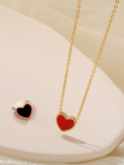 K.Love Titanium Steel Heart Minimalist Necklace 0