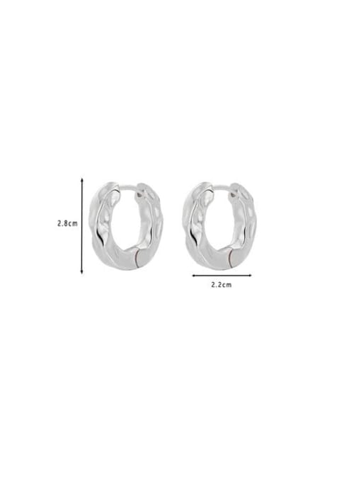 Clioro Brass Geometric Trend Hoop Earring 3