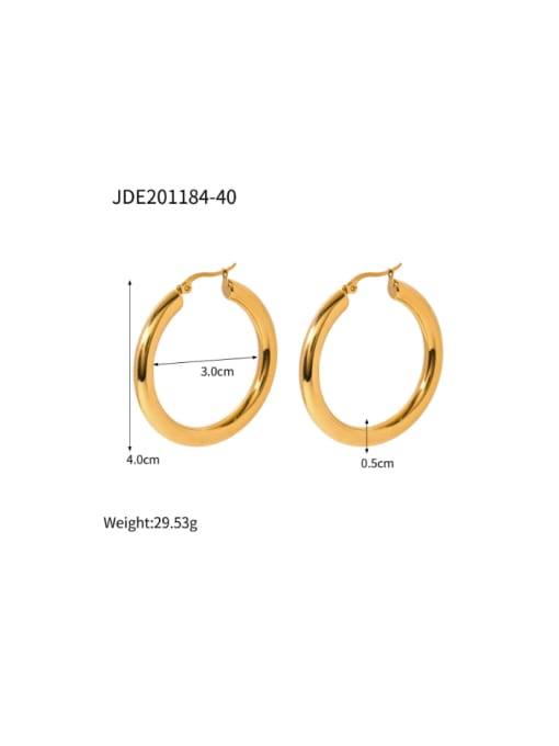 J&D Stainless steel Geometric Minimalist Hoop Earring 2
