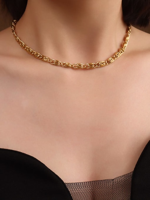 gold chain necklace 40+ 5cm Titanium Steel  Hip Hop Irregular Earring Braclete and Necklace Set
