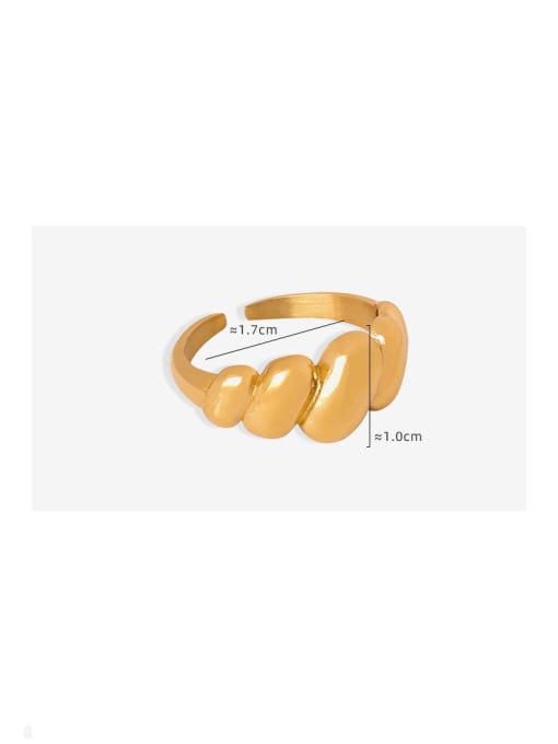 MAKA Titanium Steel Geometric Trend Band Ring 3