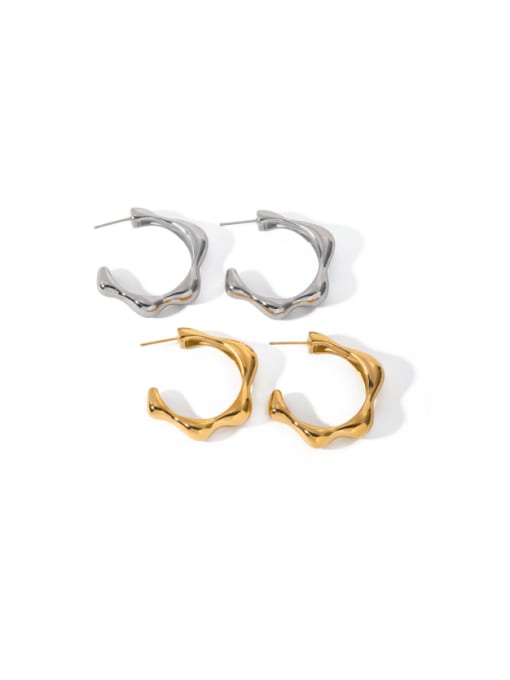 J&D Stainless steel Geometric Minimalist Stud Earring