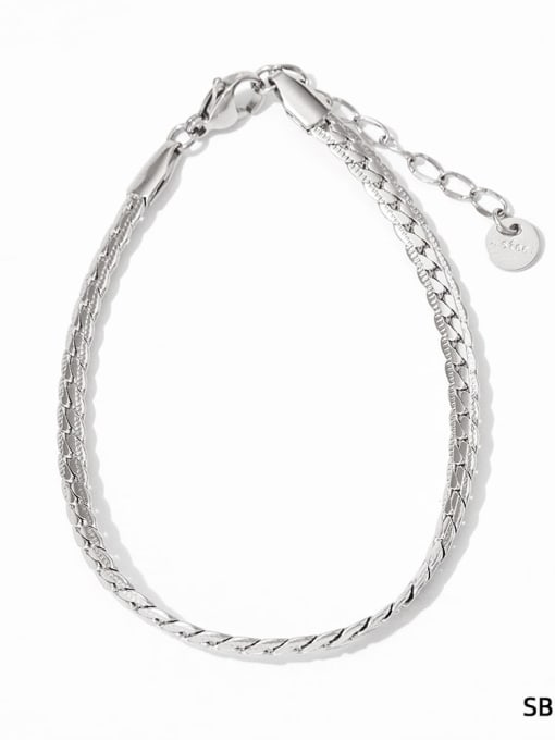 Bracelet P087 Stainless steel Geometric Trend Link Bracelet