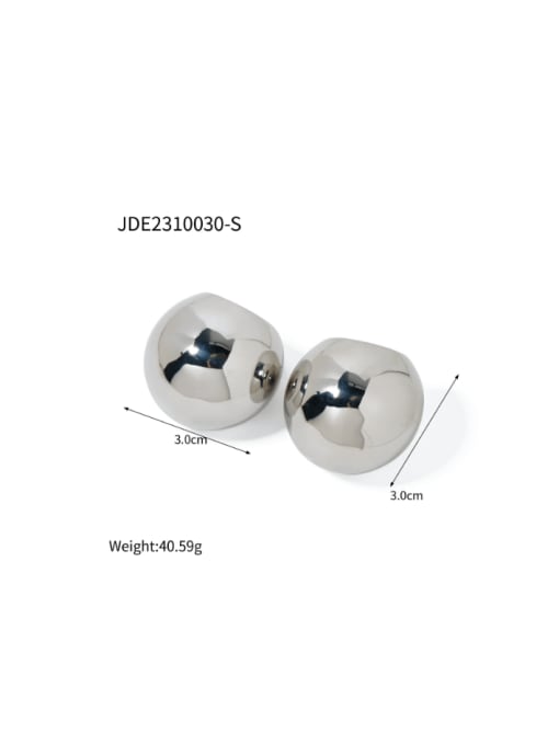 JDE2310030 Steel Stainless steel Round Minimalist Stud Earring