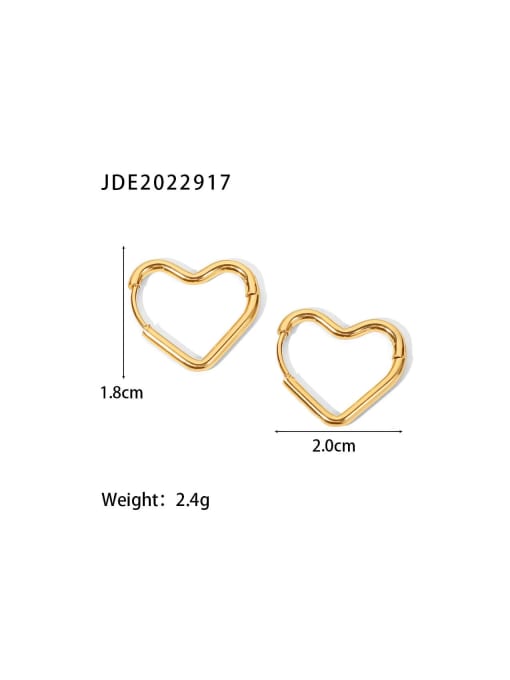 JDE2022917 Stainless steel Heart Trend Earring