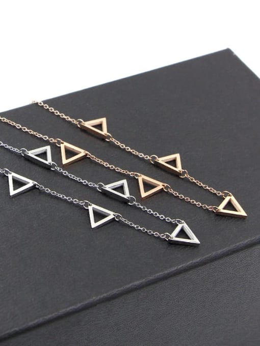 K.Love Titanium Hollow  Triangle Minimalist Necklace 0